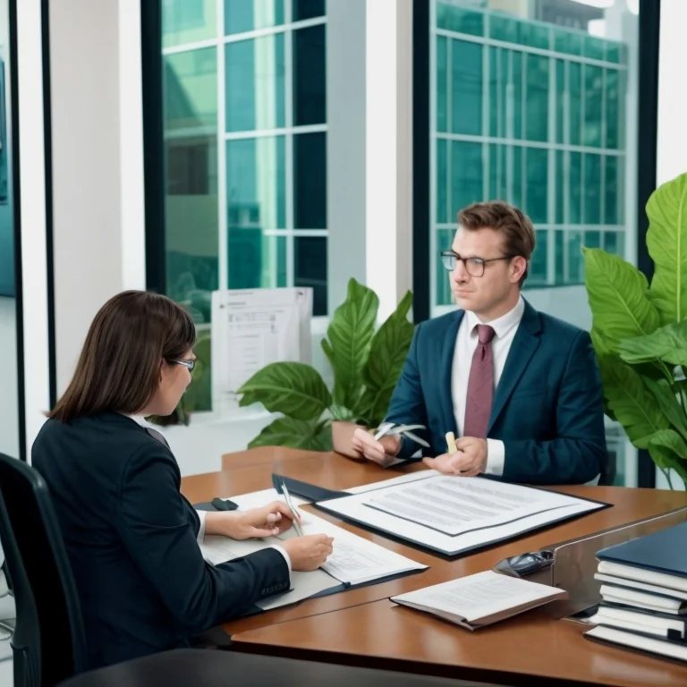 Immobilienmakler und Anwalt Beratung